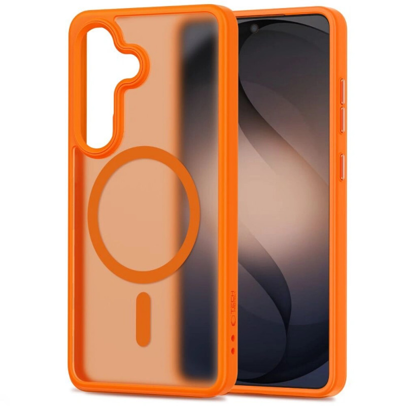 Custodia MagSafe Tech-Protect Magmat per Samsung Galaxy S26, arancione opaco
