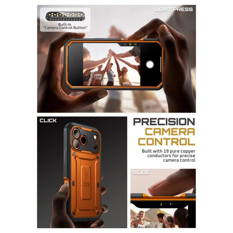Custodia Supcase Unicorn Beetle Pro per Apple iPhone 17 Pro Max, corallo