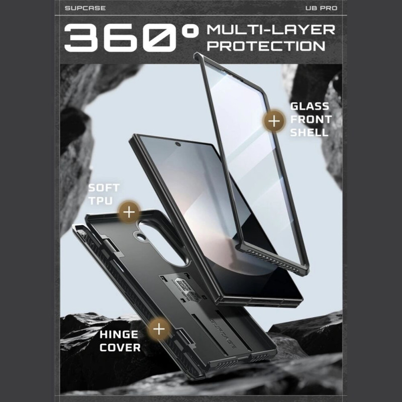 Custodia Supcase Unicorn Beetle Pro per Samsung Galaxy Z Fold 7, nera