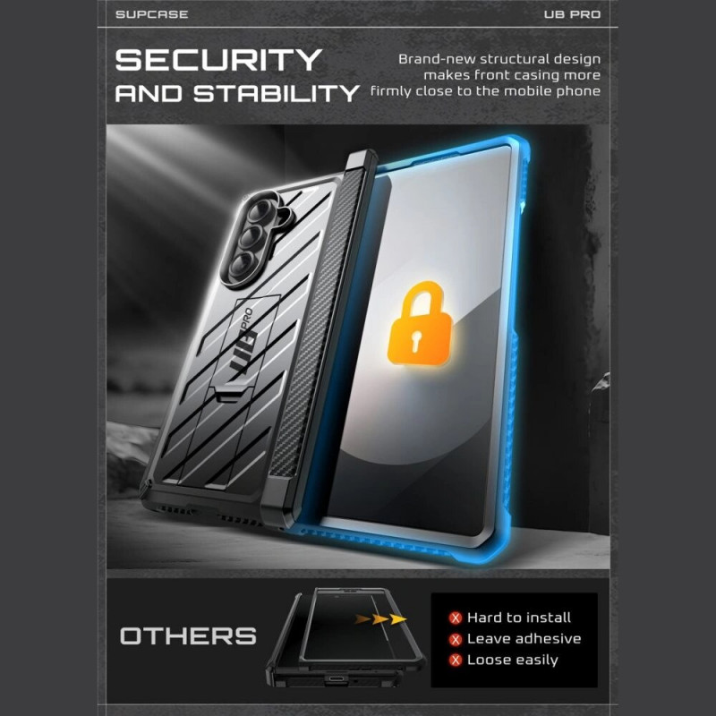Custodia Supcase Unicorn Beetle Pro per Samsung Galaxy Z Fold 7, nera