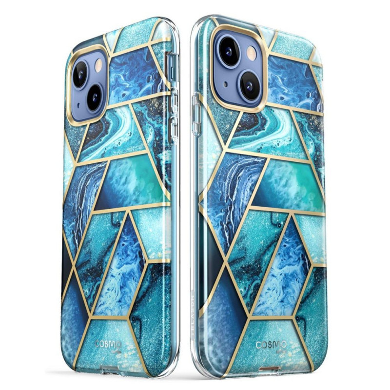 Custodia Supcase Cosmo per Apple iPhone 14 Plus / 15 Plus, blu oceano
