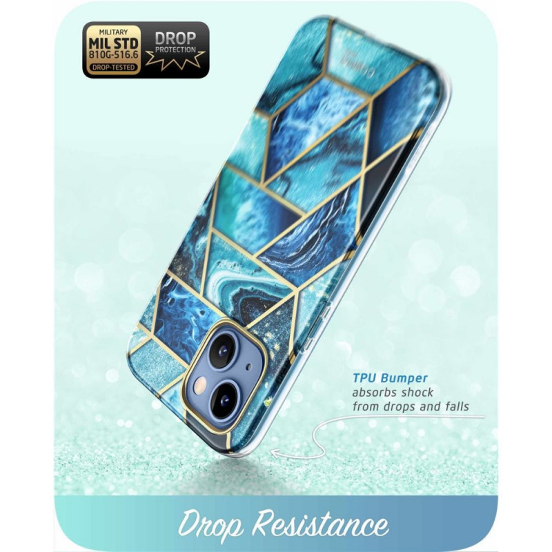 Custodia Supcase Cosmo per Apple iPhone 14 Plus / 15 Plus, blu oceano