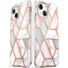 Custodia Cosmo Supcase per Apple iPhone 14 Plus / 15 Plus, rosa marmo