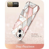 Custodia Cosmo Supcase per Apple iPhone 14 Plus / 15 Plus, rosa marmo