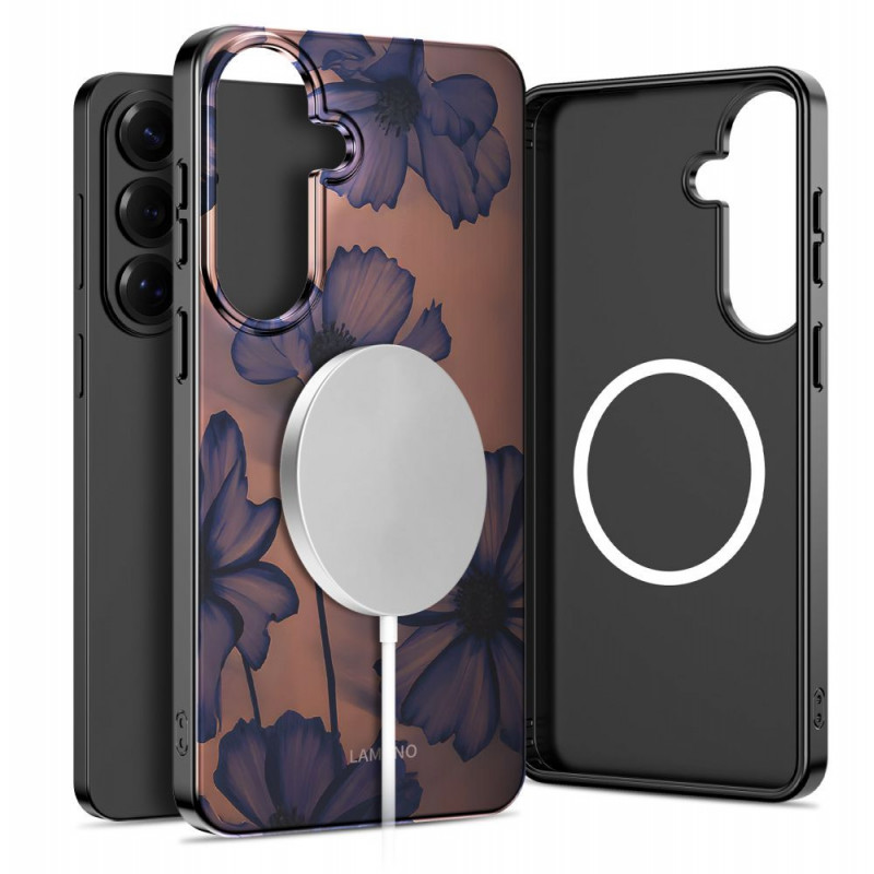 Custodia Tech-Protect Lamano MagSafe per Samsung Galaxy A57 5G, marrone e viola