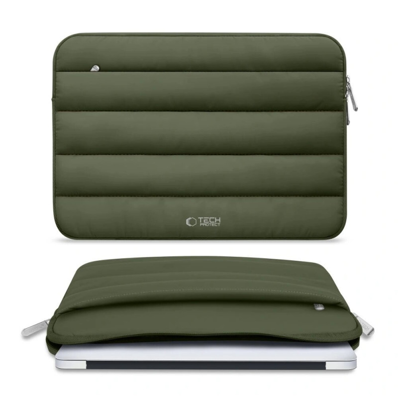 Custodia per laptop Tech-Protect Fluffy 15-16" verde militare