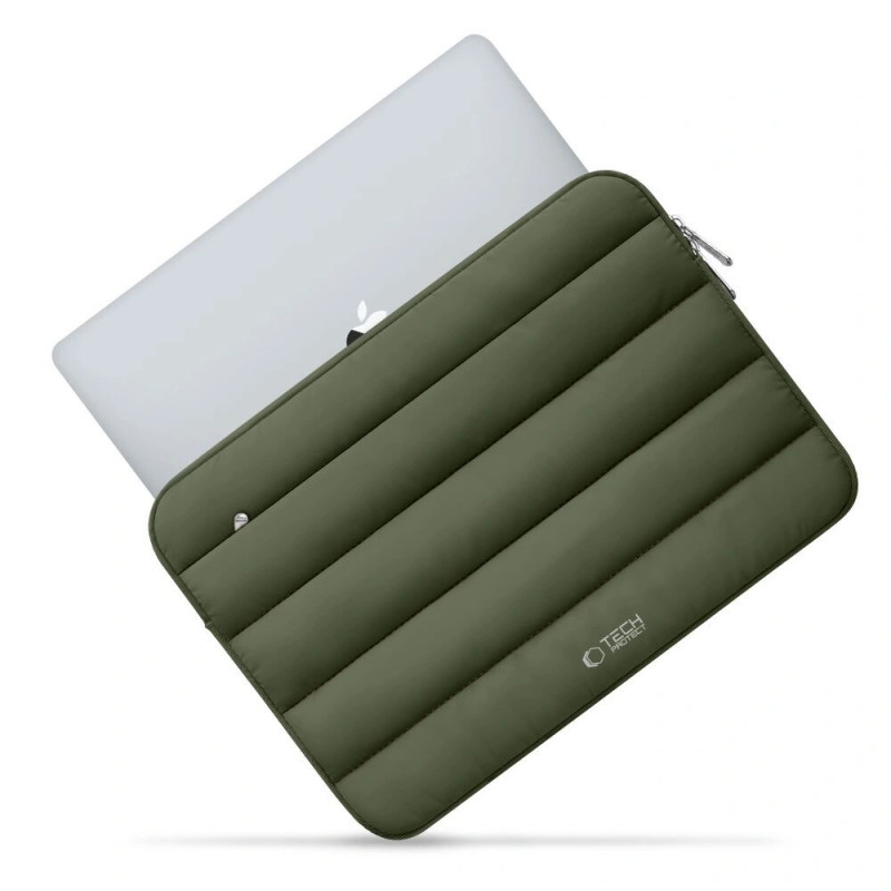 Custodia per laptop Tech-Protect Fluffy 15-16" verde militare