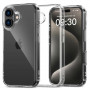 Custodia Tech-Protect Flexair Hybrid per Apple iPhone 16, trasparente