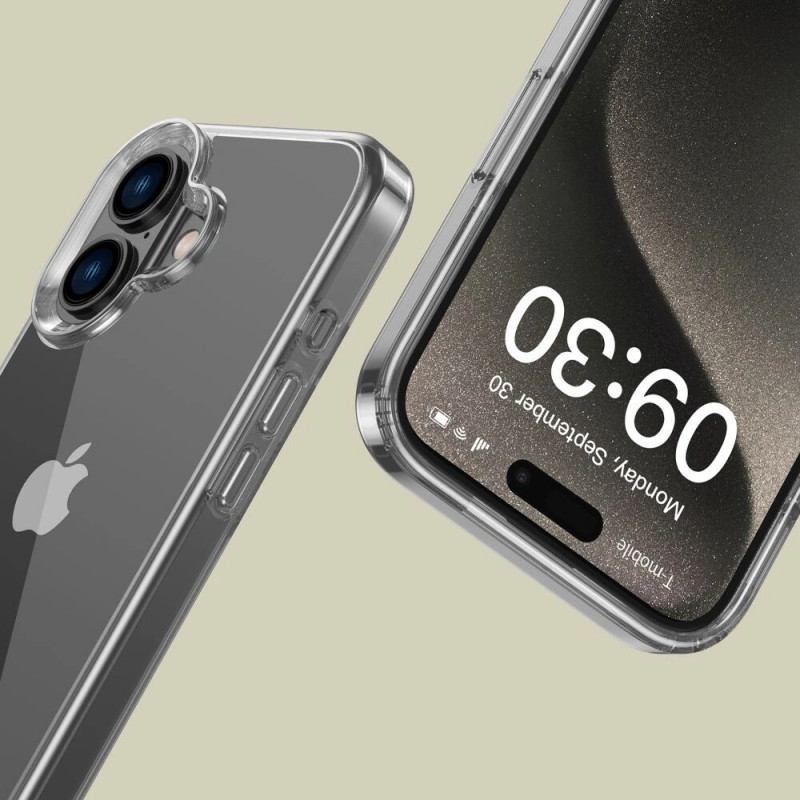 Custodia Tech-Protect Flexair Hybrid per Apple iPhone 16, trasparente