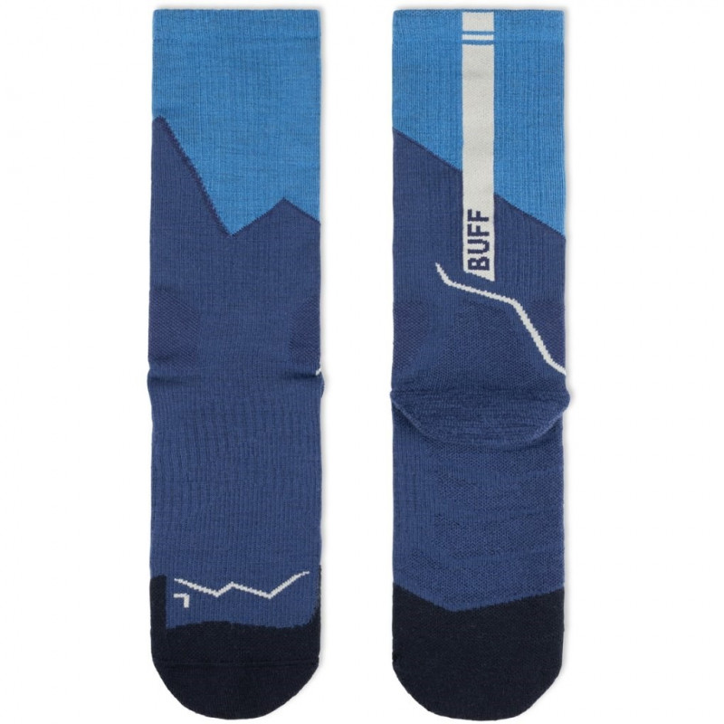 Calze Buff Merino MW Crew MWC1, blu, L