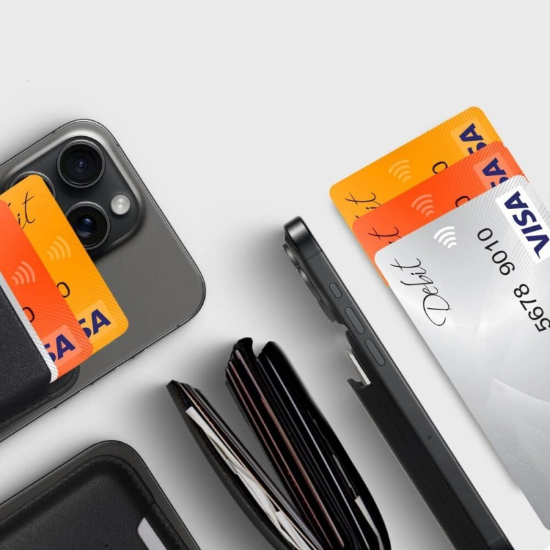 Portacarte o documenti magnetico universale Tech-Protect MagWallet MagSafe, nero