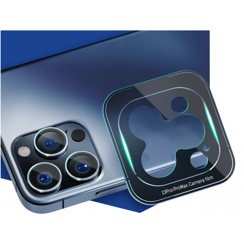 Vetro per lenti della fotocamera 3MK Lens Protection Pro per Apple iPhone 14 Plus / 15 Plus, blu Sierra