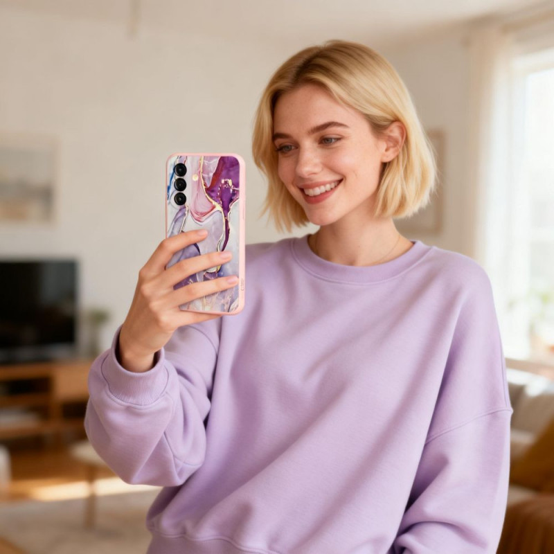 Custodia Tech-Protect Icon per Samsung Galaxy A27 5G, marmo