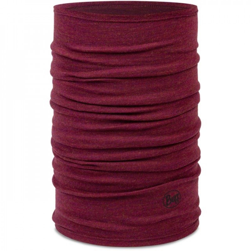 Buff Merino Midweight sciarpa multifunzionale, Melange Tibetan Red