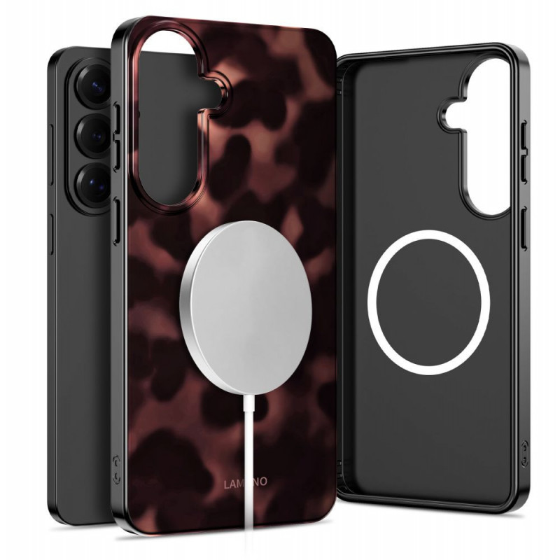 Custodia Tech-Protect Lamano MagSafe per Samsung Galaxy A27 5G, marrone e nera