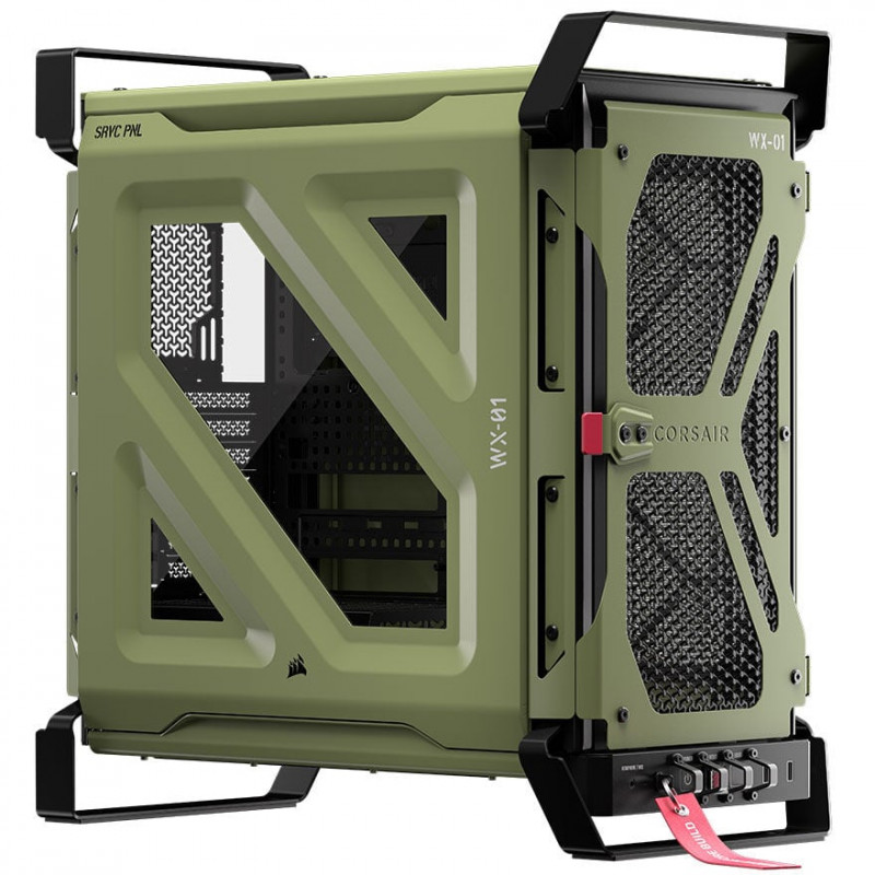 Case mid-tower Corsair WARTHOG Performance CC-9011350-WW, E-ATX, pannello laterale in vetro temperato, verde