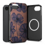 Custodia Tech-Protect Lamano MagSafe per Apple iPhone 16e / 17e, marrone e viola (Velvet Night)