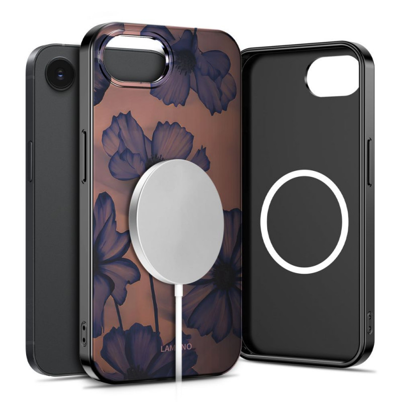 Custodia Tech-Protect Lamano MagSafe per Apple iPhone 16e / 17e, marrone e viola (Velvet Night)
