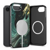 Custodia Tech-Protect Lamano MagSafe per Apple iPhone 16e / 17e, nera e verde (Verde Aura)