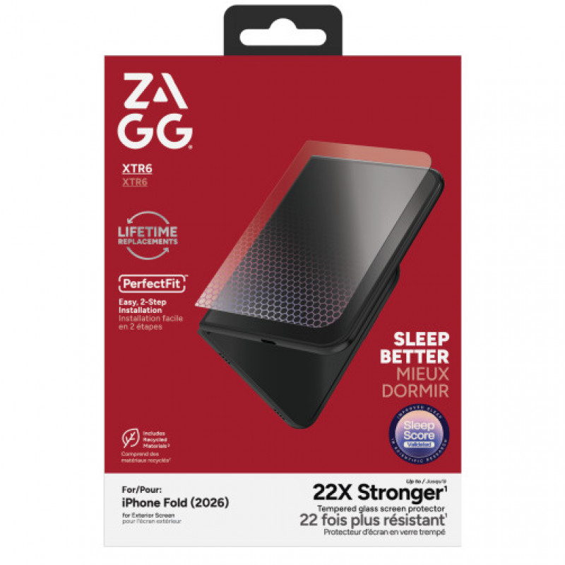 ZAGG InvisibleShield Glass XTR6 Protezione schermo per Apple iPhone Duo (schermo esterno) ZAG348