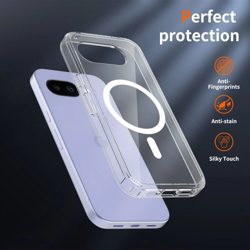 Custodia Tech-Protect FlexAir Hybrid MagSafe per Google Pixel 10a, trasparente