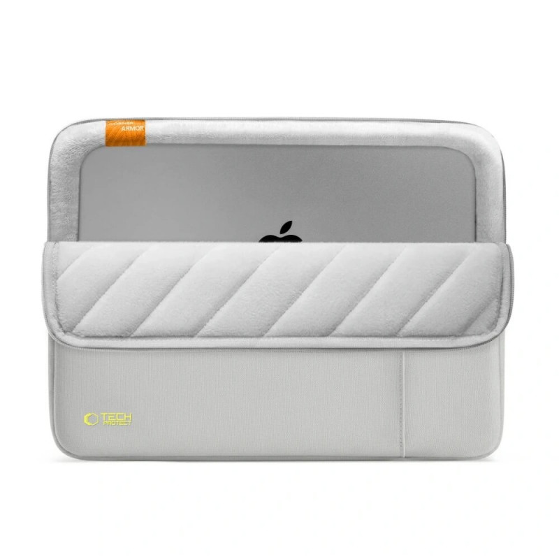 Custodia per laptop Tech-Protect Defender 15-16", grigio crayon
