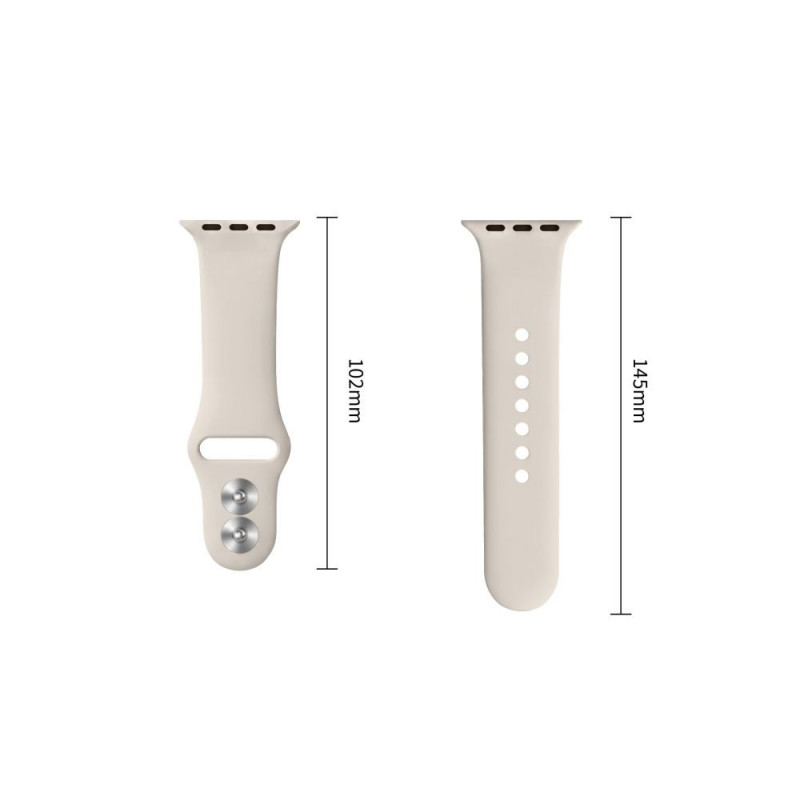 Cinturino in silicone Tech-Protect per Apple Watch 8 / 9 / 10 / 11 / 12 / SE / Ultra 44/45/46/49 mm, Starlight