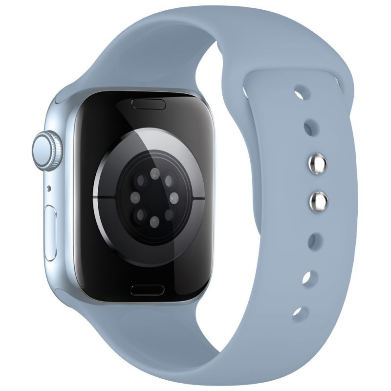 Cinturino in silicone Tech-Protect per Apple Watch 8 / 9 / 10 / 11 / 12 / SE / Ultra 44/45/46/49 mm, blu jeans
