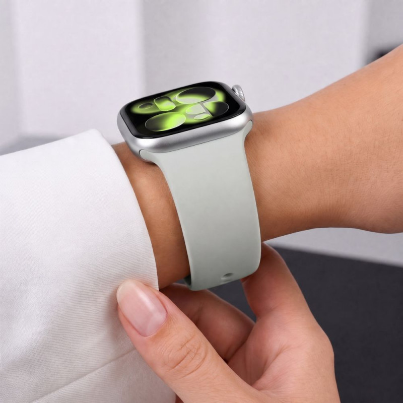 Cinturino in silicone Tech-Protect per Apple Watch 8 / 9 / 10 / 11 / 12 / SE / Ultra 44/45/46/49 mm, grigio lunare