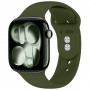 Cinturino in silicone Tech-Protect per Apple Watch 8 / 9 / 10 / 11 / 12 / SE / Ultra 44/45/46/49 mm, verde oliva