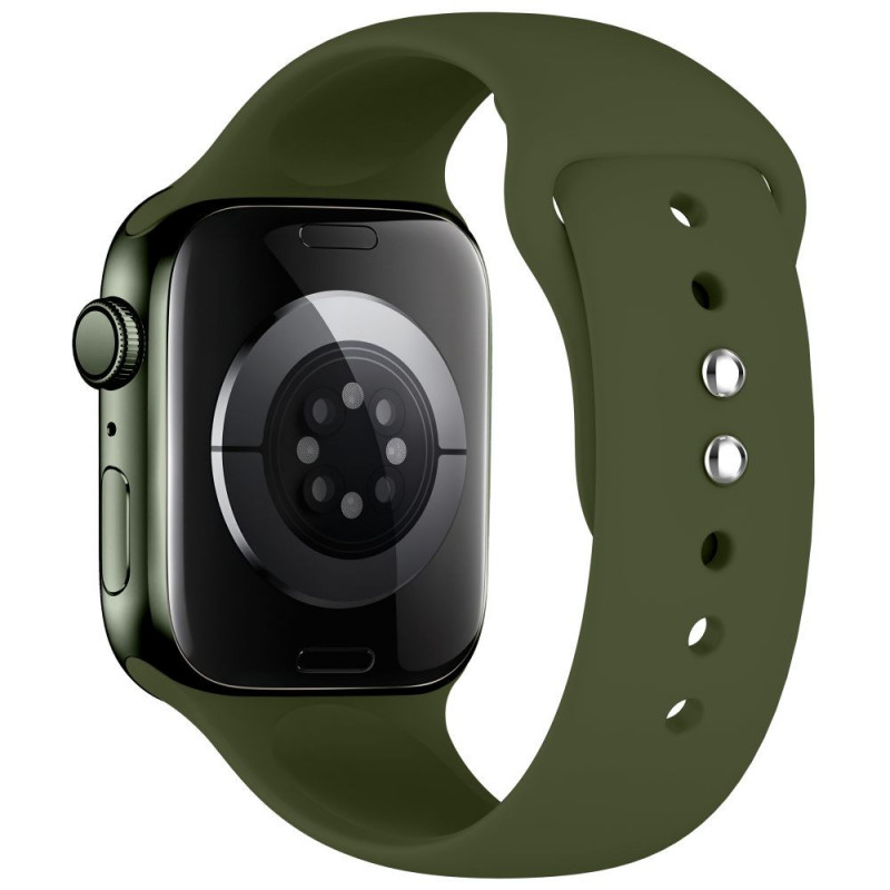 Cinturino in silicone Tech-Protect per Apple Watch 8 / 9 / 10 / 11 / 12 / SE / Ultra 44/45/46/49 mm, verde oliva
