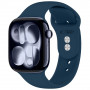 Cinturino in silicone Tech-Protect per Apple Watch 8 / 9 / 10 / 11 / 12 / SE / Ultra 44/45/46/49 mm, blu navy