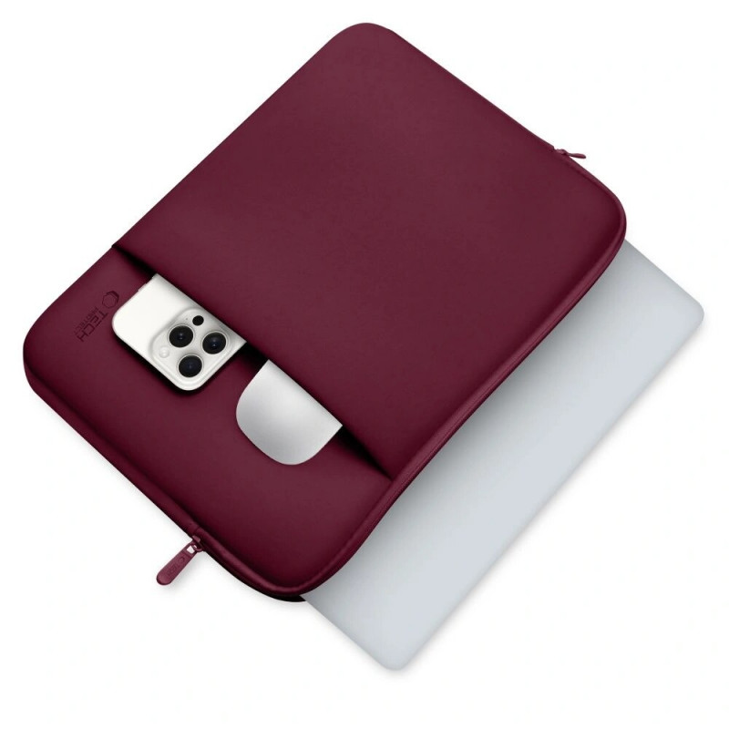 Custodia per laptop in neoprene Tech-Protect 13" bordeaux