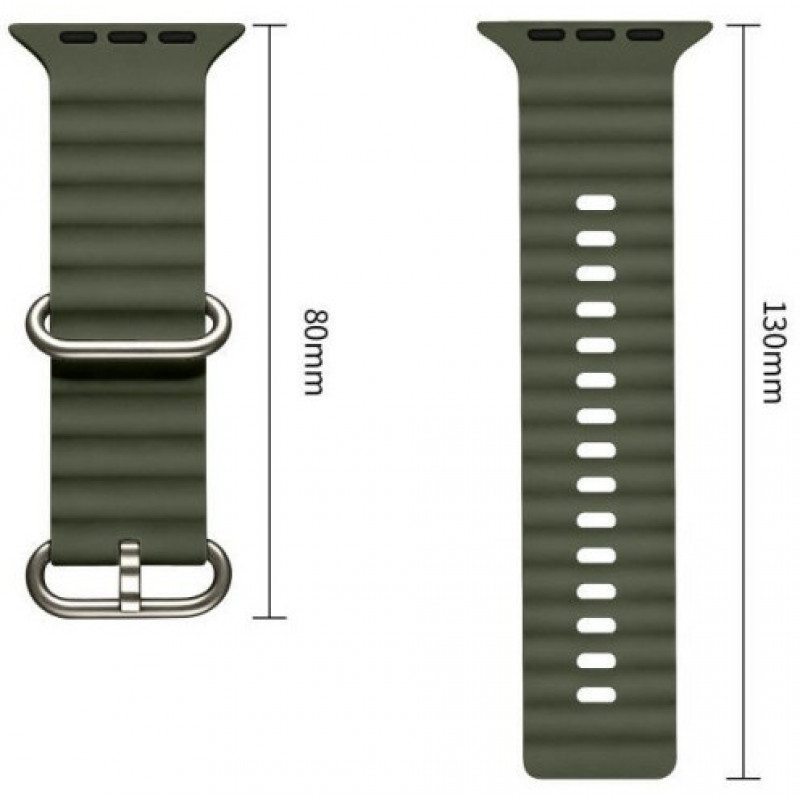 Cinturino Tech-Protect Iconband Pro per Apple Watch 8 / 9 / 10 / 11 / 12 / SE / Ultra 44/45/46/49 mm, verde militare