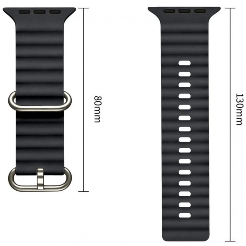 Cinturino Tech-Protect Iconband Pro per Apple Watch 8 / 9 / 10 / 11 / 12 / SE / Ultra 44/45/46/49 mm, grigio carbone