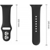 Cinturino in silicone Tech-Protect per Apple Watch 8 / 9 / 10 / 11 / 12 / SE / Ultra 44/45/46/49 mm, nero