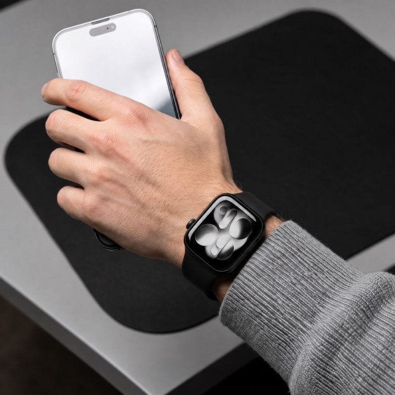 Cinturino in silicone Tech-Protect per Apple Watch 8 / 9 / 10 / 11 / 12 / SE / Ultra 44/45/46/49 mm, nero