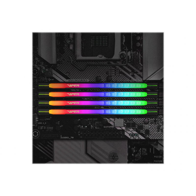 Patriot Extreme Performance Viper Steel RGB DDR4 DIMM 16 GB, DDR4-3200, nero