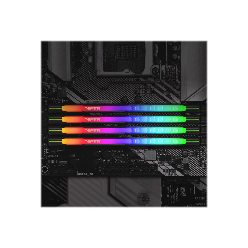 Patriot Extreme Performance Viper Steel RGB DDR4 DIMM 16 GB, DDR4-3200, nero