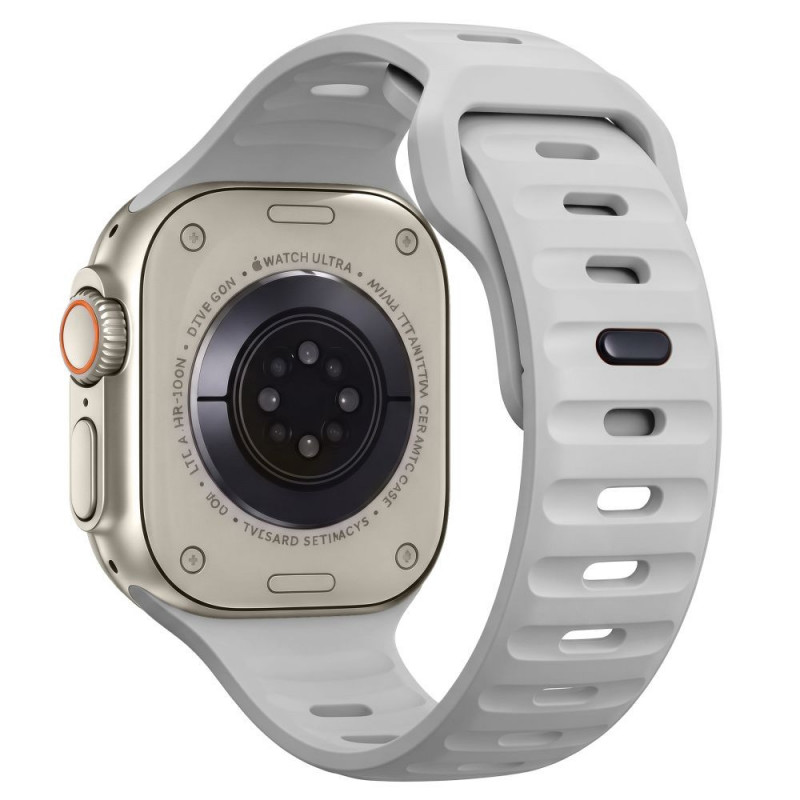 Cinturino Tech-Protect Silicone Line per Apple Watch 8 / 9 / 10 / 11 / 12 / SE / Ultra 44/45/46/49 mm, grigio lunare