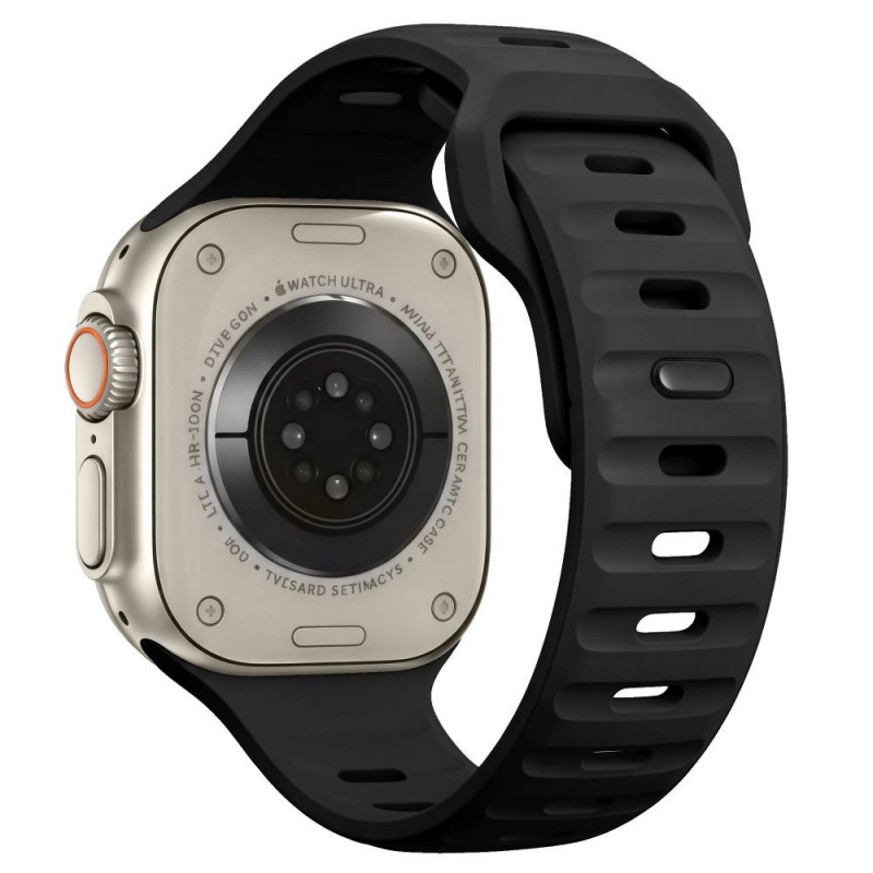 Cinturino Tech-Protect Silicone Line per Apple Watch 8 / 9 / 10 / 11 / 12 / SE / Ultra 44/45/46/49 mm, nero