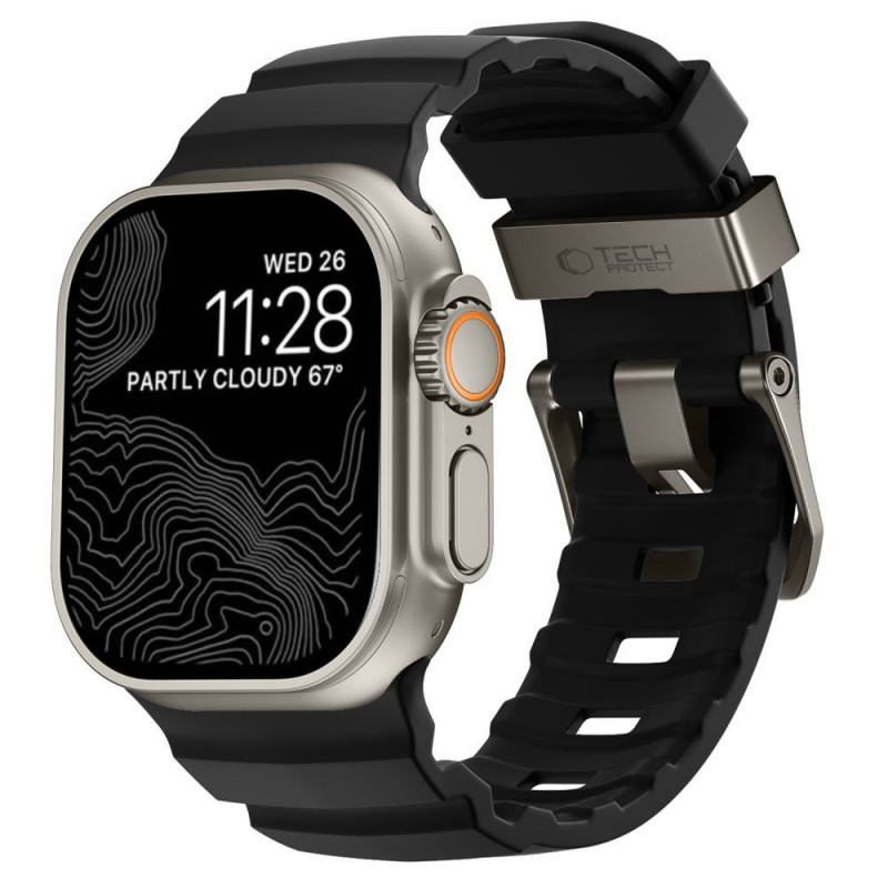 Cinturino Tech-Protect Motion per Apple Watch 8 / 9 / 10 / 11 / 12 / SE / Ultra 44/45/46/49 mm, nero