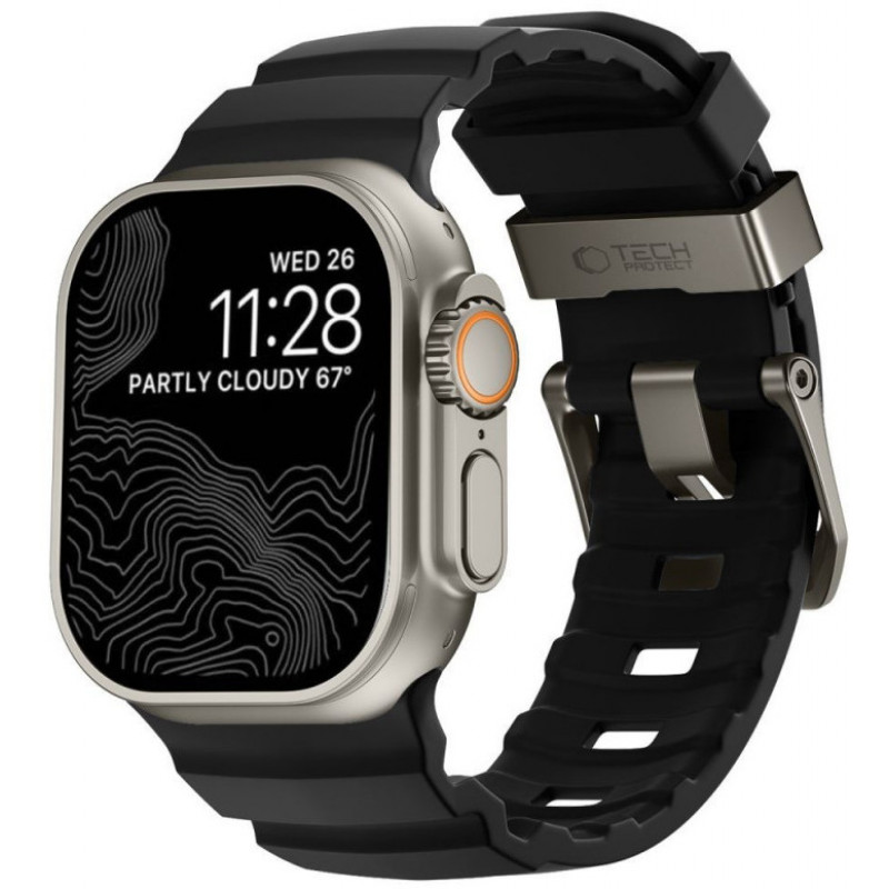 Cinturino Tech-Protect Motion per Apple Watch 8 / 9 / 10 / 11 / 12 / SE / Ultra 44/45/46/49 mm, nero
