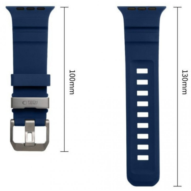 Cinturino Tech-Protect Motion per Apple Watch 8 / 9 / 10 / 11 / 12 / SE / Ultra 44/45/46/49 mm, blu nautico