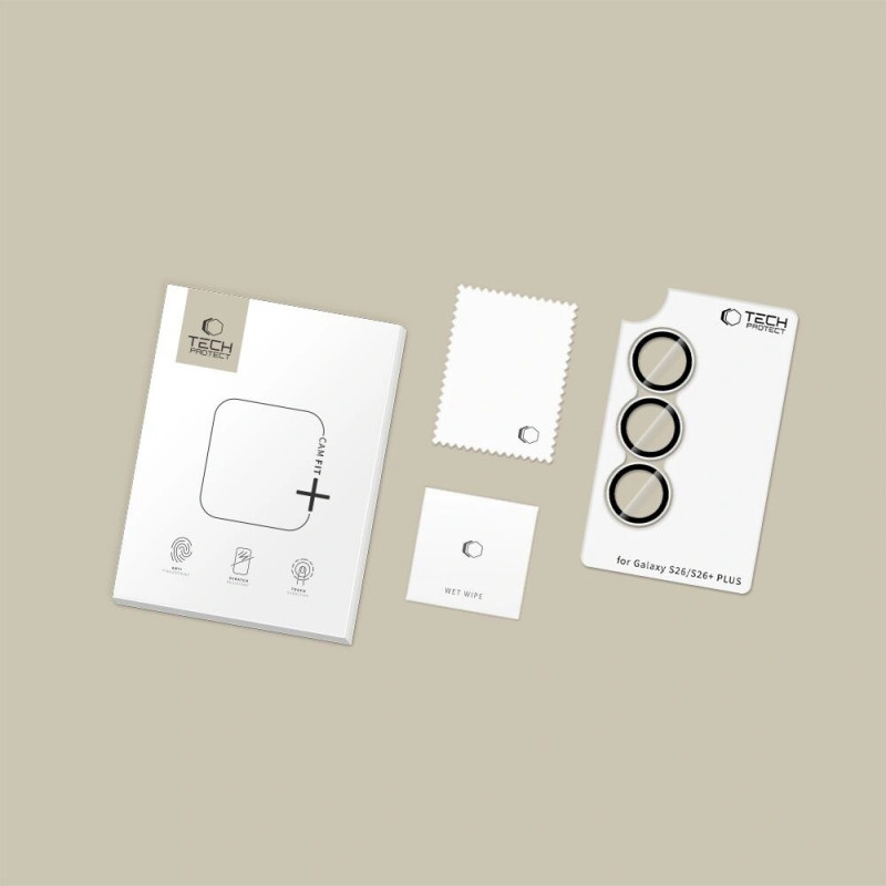 Tech-Protect Camring Fit+ Copertura fotocamera per Samsung Galaxy S26 / S26+ Plus, trasparente