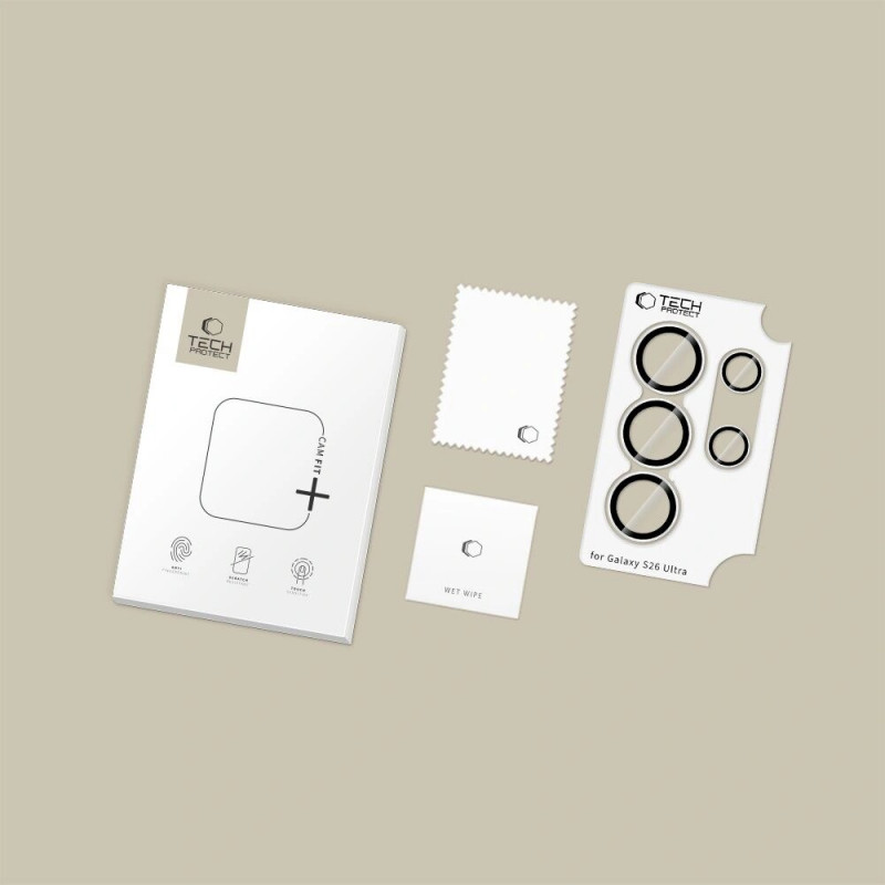 Copertura fotocamera Tech-Protect Camring Fit+ per Samsung Galaxy S26 Ultra, trasparente