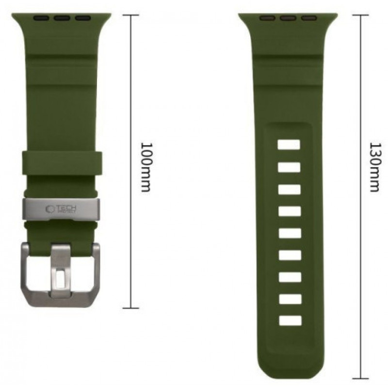Cinturino Tech-Protect Motion per Apple Watch 8 / 9 / 10 / 11 / 12 / SE / Ultra 44/45/46/49 mm, verde tattico