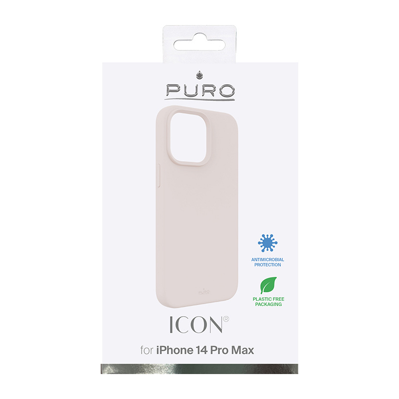 Cover Puro ICON Antimicrobial per Apple iPhone 14 Pro Max, rosa sabbia