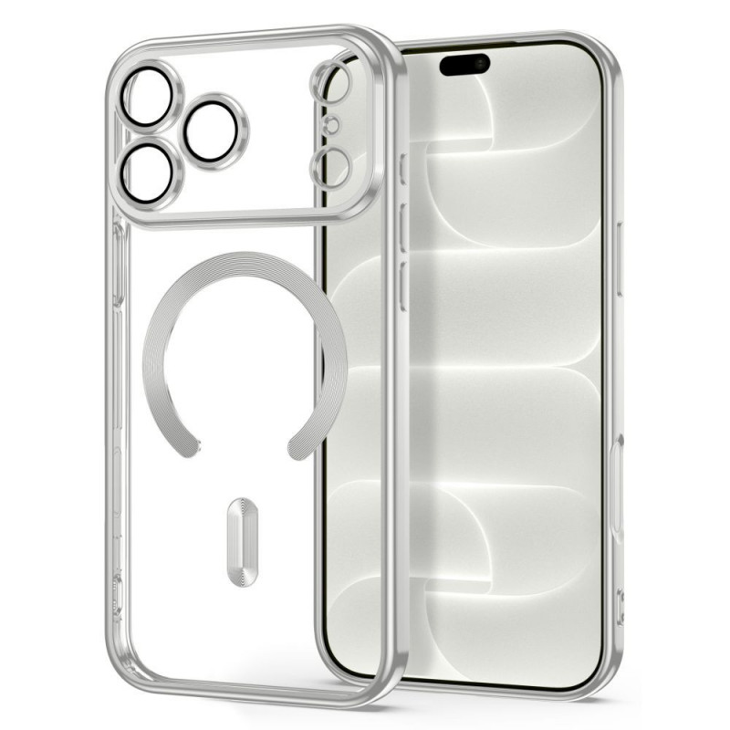 Custodia Magflex MagSafe Tech-Protect per Apple iPhone 17 Pro / 18 Pro, argento lucido