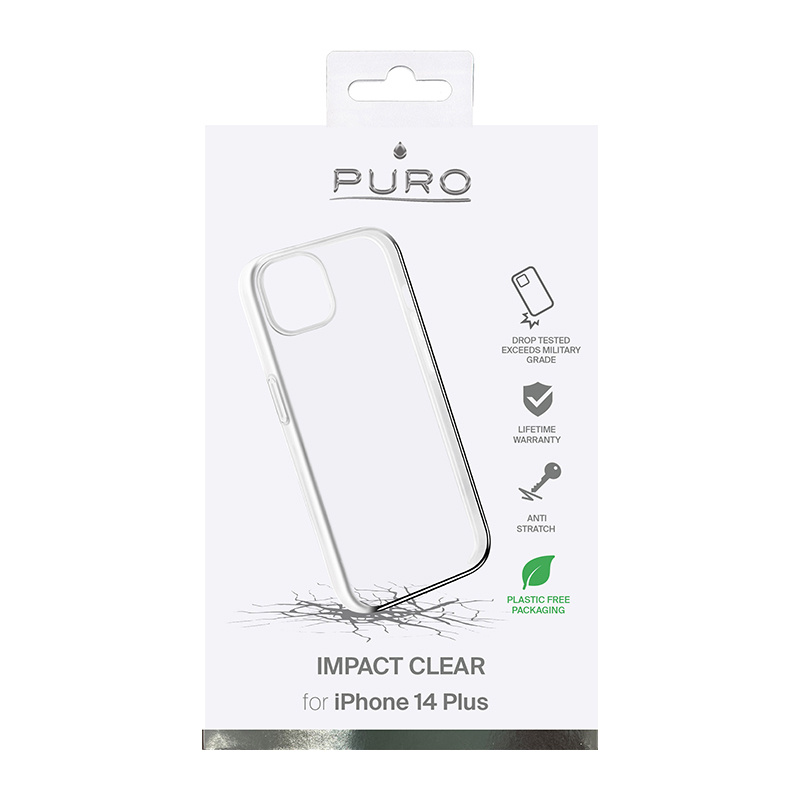 Custodia trasparente Puro Impact Clear per Apple iPhone 14 Plus / 15 Plus